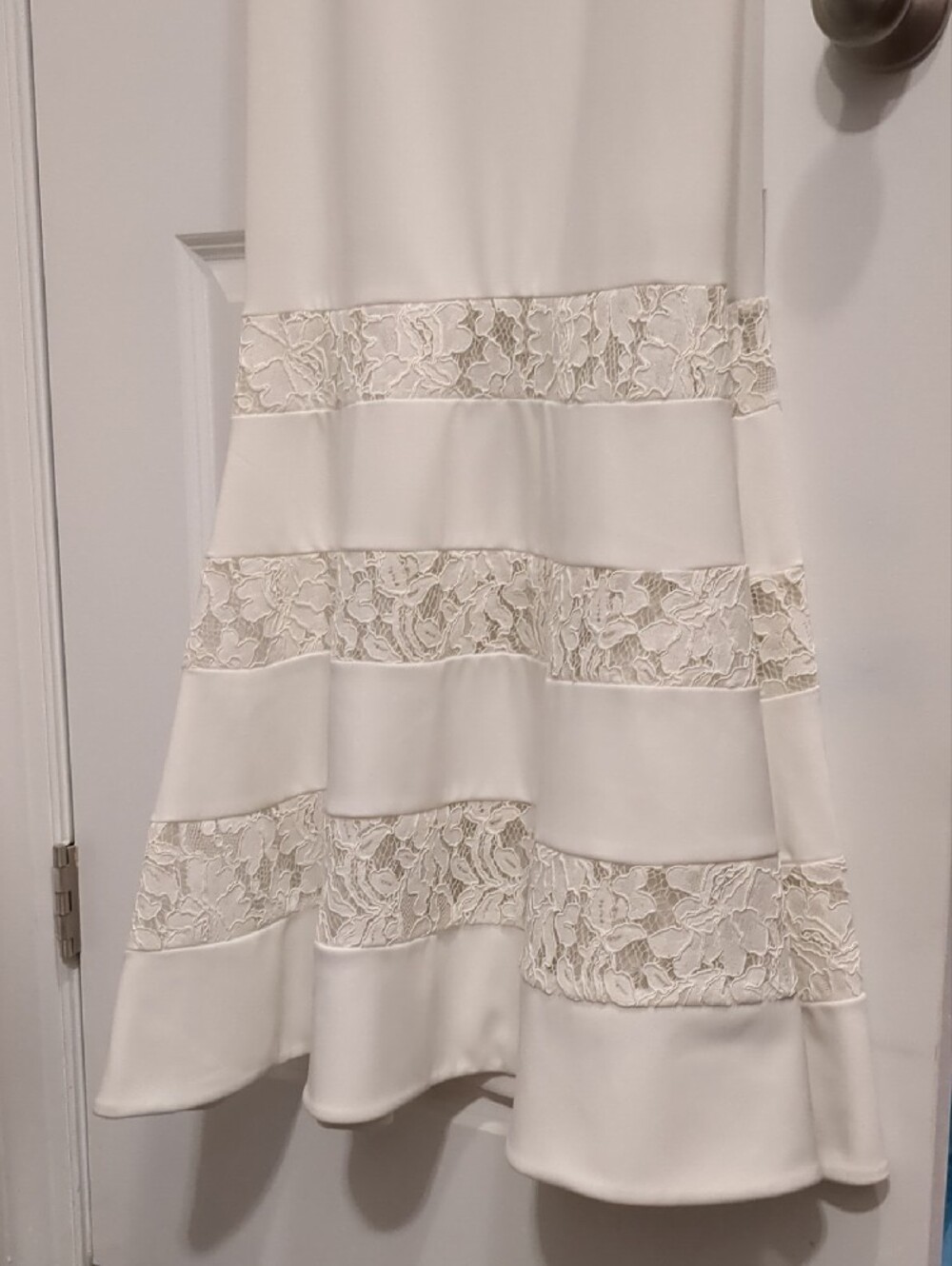 Ralph Lauren Ivory Lace-Accent Maxi Dress - Picture 2 of 2